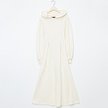 탱커스 핀턱 슬림핏 플레어 롱 후드 원피스 TV1OP017L0