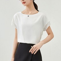 반야스토리 여성용 라운드셔링 정장 블라우스