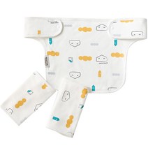 맘스네이처 유아용 아기띠 침받이 2p + 침패드 세트, 마이홈, 1세트
