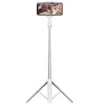 요이치 욜로 지라프 아이폰 갤럭시 액션캠 미러리스 블루투스 셀카봉 삼각대 160cm, YSS-WT850 (화이트)