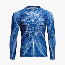 스파이더 남성용 빅 로고 그래픽 주짓수 컴프레션 롱 슬리브 티셔츠