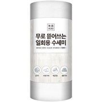 무로 뜯어쓰는 일회용 수세미 롤형 화이트 61p, 1개
