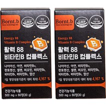 본트비 활력 88 고함량 컴플렉스 수용성 비타민B, 60정, 2개