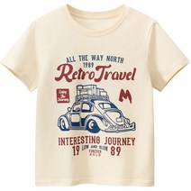 남아용 레트로프린팅 반팔 티셔츠