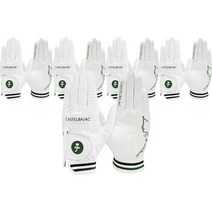 까스텔바작 여성용 합피 투링클 골프 장갑 왼손용 CSW-103 5p, 화이트