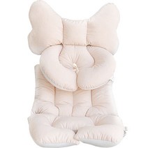 마롤로뜨 마카롱 컬러 사계절 신생아 유모차 라이너, 크림베이지, 1개