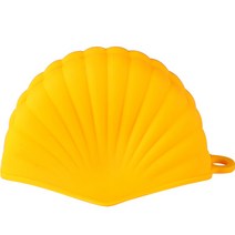 솔브리빙 조개 주방 실리콘 내열 장갑 냄비 손잡이, 노랑, 1개