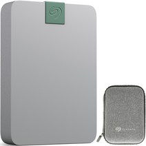씨게이트 Ultra Touch USB-C 데이터복구 외장하드 STMA5000400, 5TB, 페블 그레이(외장하드), 그레이(파우치)