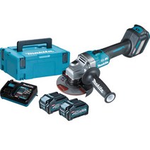 마끼다 40Vmax/4.0Ah 배터리 2p + BL AWS 무선 앵글 그라인더 100mm 세트 GA021GM201, 1세트