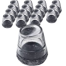 까사재클린 미끄럼 방지 투명 의자 발 커버 16p, 그레이