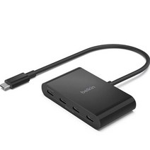 벨킨 4in1 USB-C타입 멀티 허브 10Gbps AVC018btBK, 블랙