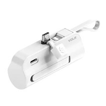 볼크 듀얼v 도킹형 C타입 미니 보조배터리 5000mAh, 화이트