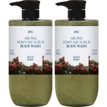 플루 아로마 퍼퓸 스크럽 바디워시 블랙베리, 2개, 1000ml