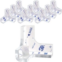 더리빙 접착식 모서리 보호대 T 자형, 투명, 10개