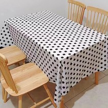 캐치 컬러풀 도트 파티 테이블보 2p, 화이트 블랙, 137 x 183 cm
