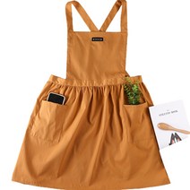 오르세토 통기성 좋은 방수 원단 주름 앞치마, 브라운, 1개