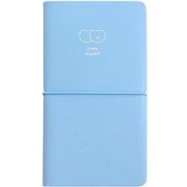 인디고 2024 오늘의 온도 슬림 위클리 날짜 수첩형 주간 다이어리, 베이비블루, 베이비블루