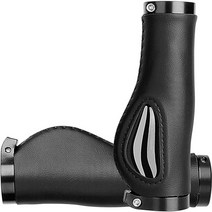 애몰라이트 자전거 그립 가죽 손잡이 핸들 09 2p 세트, 블랙, 1세트