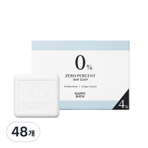해피바스 제로퍼센트 항균 바솝, 90g, 48개
