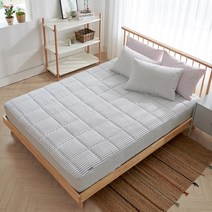 라몬떼 썸머 스트라이프 시어서커 토퍼형 매트리스 커버