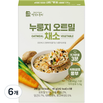 맛있는풍경 누룽지 오트밀 채소 5개입, 40g, 6개