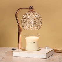 캔들백화점 블링블링 비주 캔들워머 로즈골드 + 화이트 + 소이 캔들 150g 세트, 일랑일랑