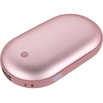 [앤클리어손난로] 애니클리어 USB 충전식 보조배터리 케이블 겸 휴대용 손난로 전기 핫팩, iGPB-HOT3, 핑크