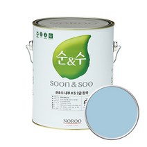 노루페인트 순앤수 KS 2급 벽지 벽면용 수성페인트 4L, 아쿠아마린03 (NR5078)
