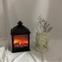 라다미노 LED 실내 불멍 모닥불 벽난로 무드등, G형