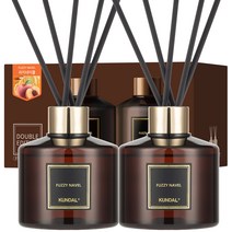 쿤달 퍼퓸 디퓨저 200ml 2개 + 섬유스틱 10개, 퍼지네이블향, 1세트