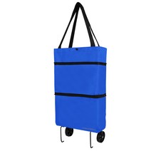 생활공식 워라벨 휴대용 장바구니, 블루, 1개