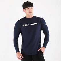 허그본 남성용 머슬핏 리플렉션 긴팔 티셔츠 태극 라인 001