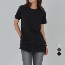 아피나르 레이어드 슬릿 롱 반팔티