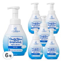 비타할로 데일리뉴 핸드워시 파우더향, 490ml, 6개