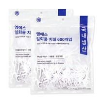엠에스 국내생산 일회용 치실, 600개입, 2개
