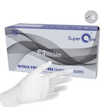 슈퍼케어 니트릴장갑 화이트 S, 200개입, 1개