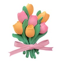 알포유 차량용 송풍구 꽃다발 장식품, 모든차종, 핑크옐로우