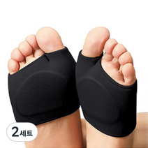 앞꿈치패드 깔창 앞발바닥 실리콘 보호 패드 양발세트 블랙 M, 2개입, 2세트