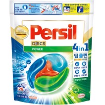 퍼실 디스크 파워 세탁 캡슐세제 파우치, 26개입, 1개
