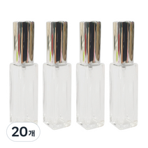 ABM 유리 향수공병 10ml, 실버 + 투명, 20개