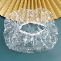 일회용 비닐 헤어캡, 투명, 100개