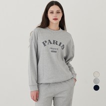 Elle Paris 그래픽 특양면 맨투맨 PARIS