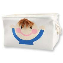 패브릭 정리함 수납 바구니 정리하는 아들, 1개