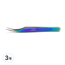 비투스 속눈썹 핀셋 MCS-18, 레인보우, 3개