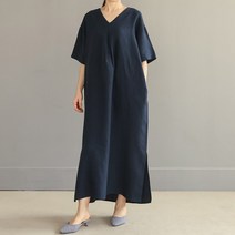 비나인 쥬오마 앞뒤주름 린넨원피스