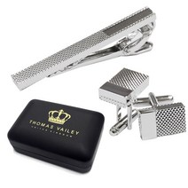 토마스베일리 초코크래커 넥타이핀 커프스 세트