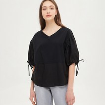 데카브 브이넥 볼륨소매 블라우스 K212PSC001