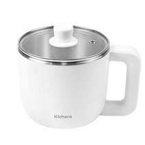 키체라 휴대용 다용도 전기냄비 멀티쿠커 0.8L, 화이트