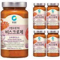 청정원 크랩&생크림 비스크로제 스파게티소스, 600g, 5개