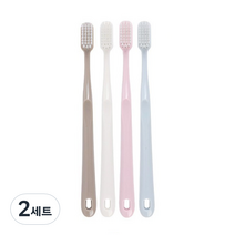 팡팡카트 마카롱 컬러 칫솔, 2세트, 4개